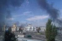 В Донецке опять слышны залпы и взрывы